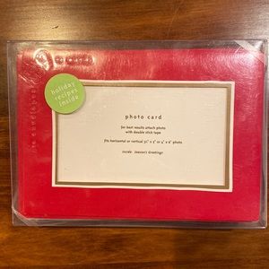 NIB Frances Meyer Christmas Photo Holder Card Total 20 Red Card White En…